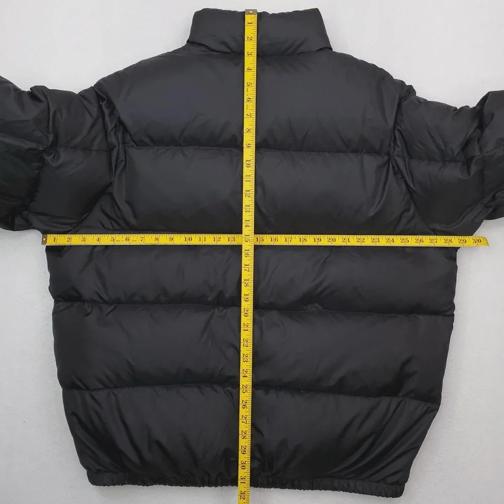 Vintage Polo Ralph Lauren Mens 2XL Black Down Puffer Quilted USA Flag 90s
